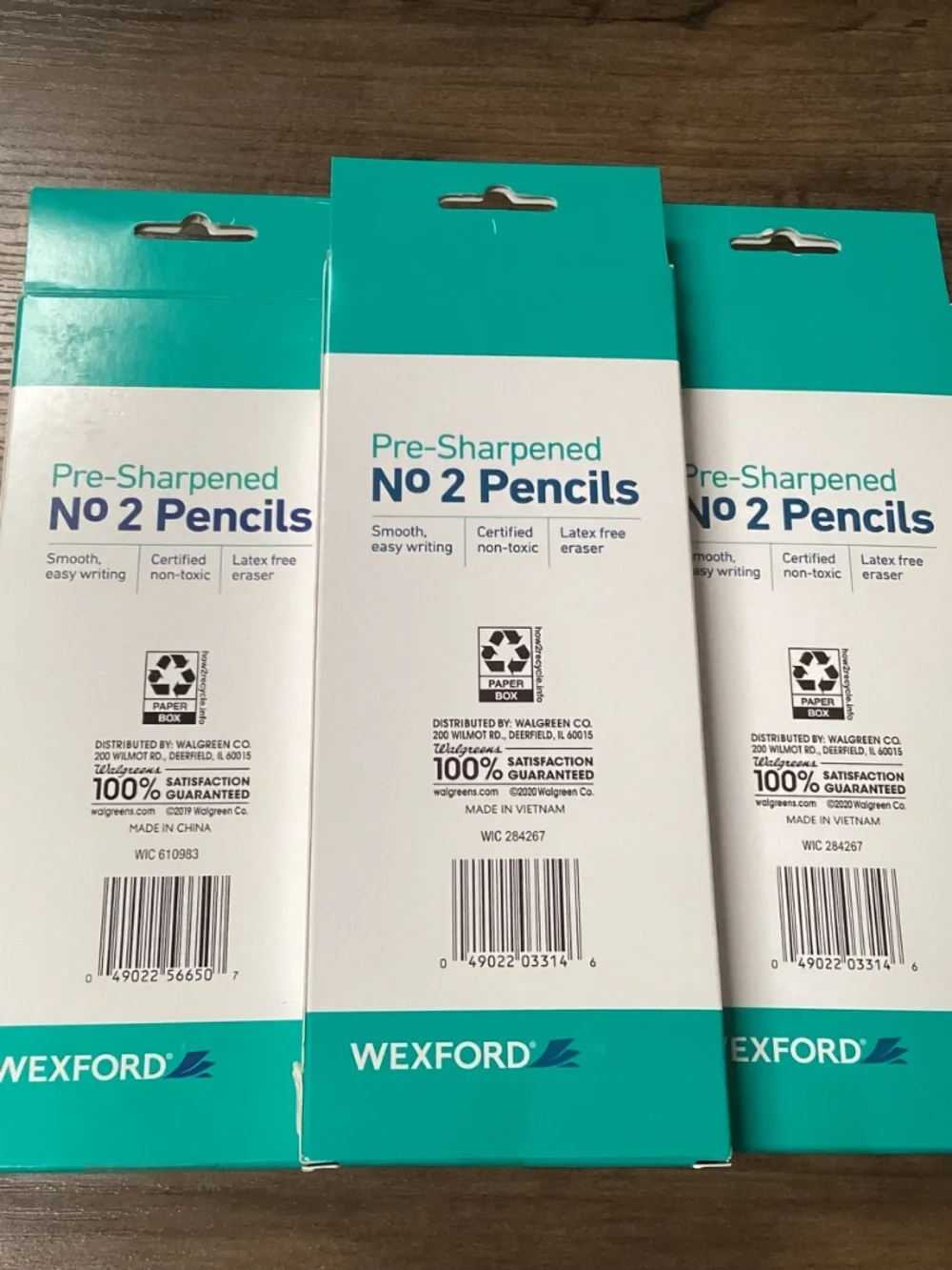 Wexford No. 2 pre-sharpened pencils bundle New 3-pack Total 60 pencils